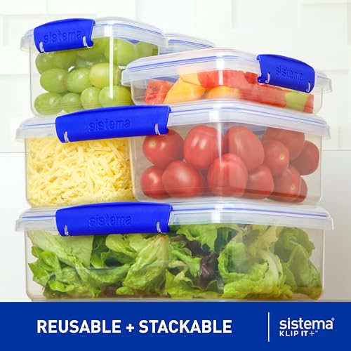 Sistema KLIP IT Large 7L Food Storage Container, Airtight & Stackable, Dishwasher, Freezer, & Microwave-Safe, BPA-Free - size: 7 L (Single)