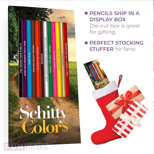 Whimsy Creek Colored Pencil, 12 Foil-Stamped Gift Set - style: Schitt's Creek