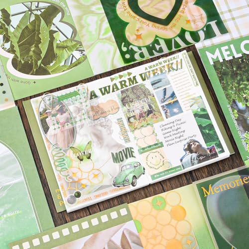 Scrapbooking Supplies Kit, Aesthetic Junk Journal Supplies, Scrapbook Kit - color: Mist Island Poems