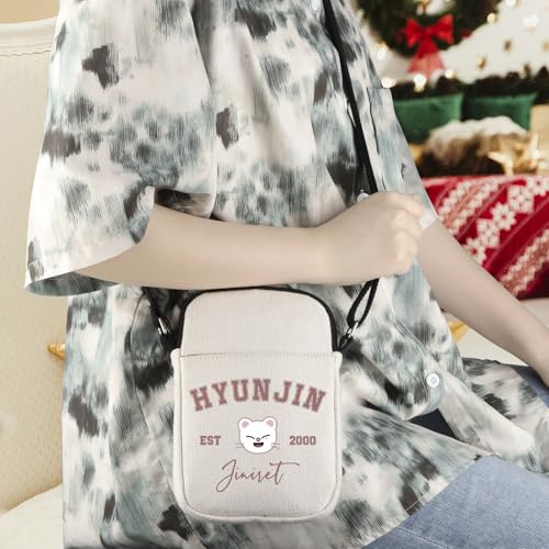WCGXKO Korean Pop Gift Korean Group Merch Boys Group Est 1999 Dwaekki Crossbody Bag for Pop Music Lover - color: 2000jiniret Cr