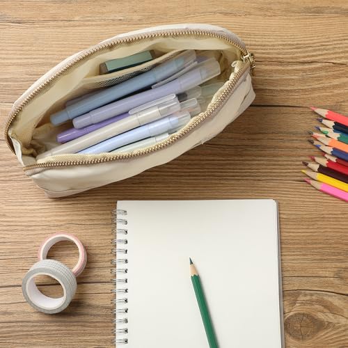 Mr. Pen- Wide-Opening Pencil Case, Triangle Design - color: Brown