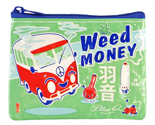 Blue Q Coin Purse - Cute Coin Pouch for Men & Women, Small Pouch Organizer - color: W-d Money