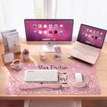 iCasso Pink Ergonomic Mouse Pad with Wrist Rests Set for Desk Accessories - color: 1-Pink Stay Positive