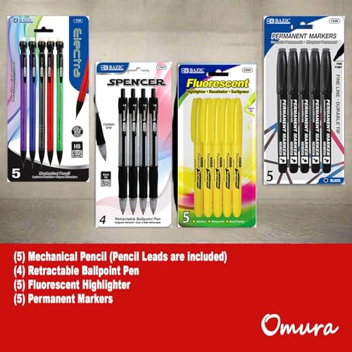 Pallet 112 Units School Supply Boxes Bulk | 70 Piece Kit | Back to School Supplies | Middle & High School Student Supplies Classroom Kits - style: Middle / High School | 112-Boxes/PALLET