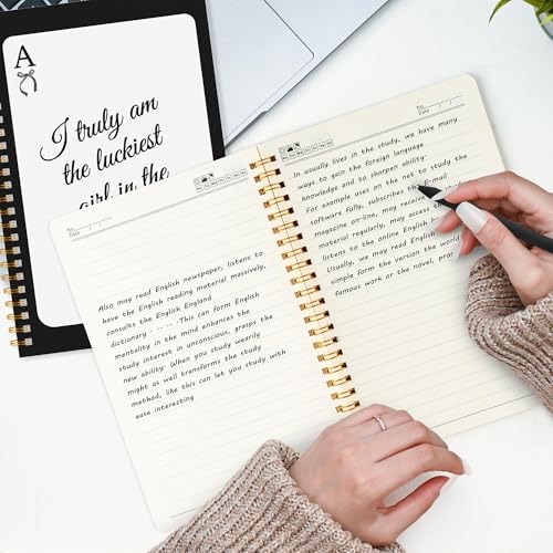 CNhoqc Black Spiral Journal Notebook, 8-Sets A5 Ballpoint Pen Organza Bag - color: 8-Set Black Bow