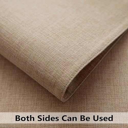 Demetex Linen Placemats Set of 4 Heat Resistant Cloth Placemats Table Place Mats Burlap Plate Mats for Dining Kitchen Banquet, Light Linen - color: Light Linen, size: Placemats set of 4