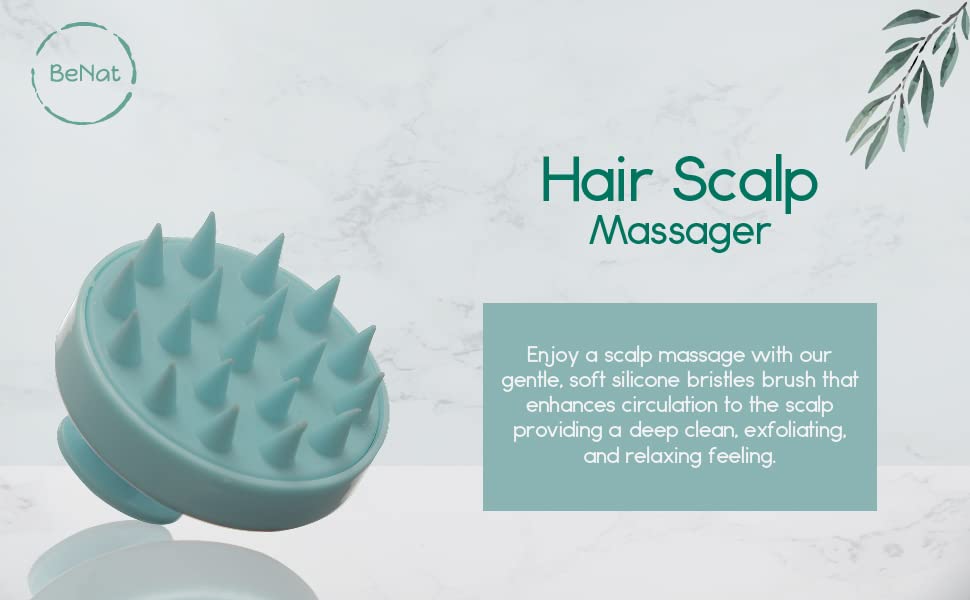 Hair Scalp Massager, Soft Silicone Bristles Scalp Brush for Woman, Men, Kids and Pets -All Hair Types Shampoo Brush