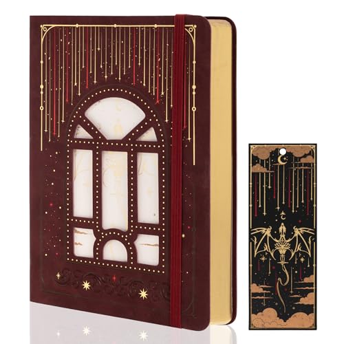 TIEFOSSI A5 Dotted Journal for Women & Men, 160 GSM Thick Paper - color: Red, size: Dotted