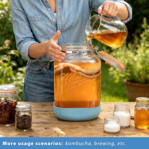 1.5 Gallon Fermentation Jar with Airlocks, Pickle Jar for Sourdough Starter