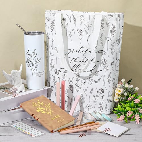 Patelai 29 Pcs Bible Study Supplies Gifts Journaling Kit for Women, White - color: White