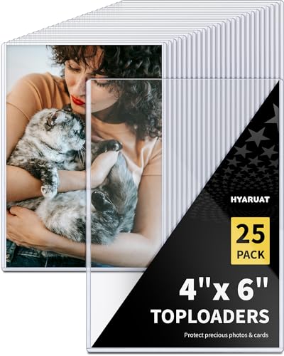 4x6 Toploaders 25 Pack, 39 PT Hard Plastic Photo Sleeves