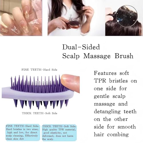 Silicone Scalp Massage Brush, Shampoo Hair Wash Comb for Shower