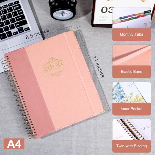 CAGIE 2026-2027 Weekly & Monthly Calendar Planner, Jul 2026-Dec 2027 - color: Pink