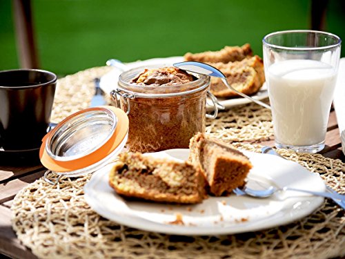 Le Parfait Super Terrine 350ml (12oz) Glass Canning Jar, Wire Bail Lid, 4PK - color: 350ml (Set/4)