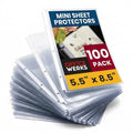 Sheet Protectors 5.5 x 8.5, 100 Pack Heavyweight Clear Mini for Binder