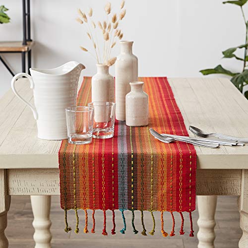 DII Southwest Collection Tabletop, Table Runner, 14x72, Spice - color: Spice, size: Table Runner, 14x72"