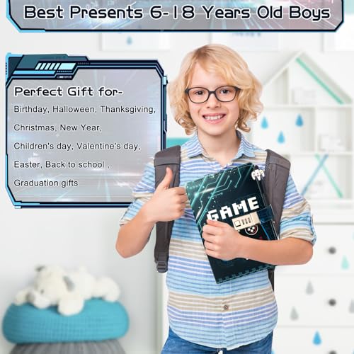 Game Diary with Lock for Boys Ages 8-12, Video Game Journal for Kids Teens