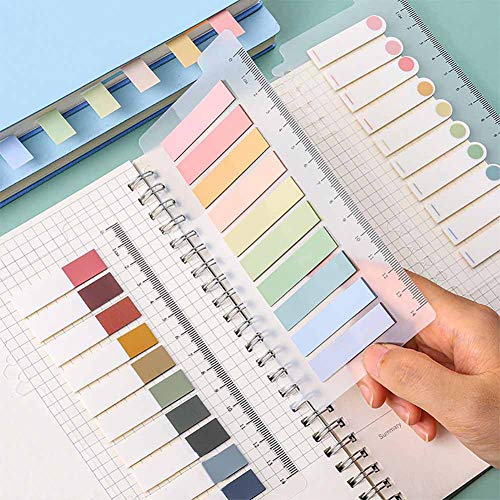 1320pcs Sticky Tabs, Color Writable Morandi Sticky Tabs, Repositionable Translucent Pastel Page Markers Annotation Book Tabs for Annotating Books Aesthetic - style: 8 Pack 1320pcs