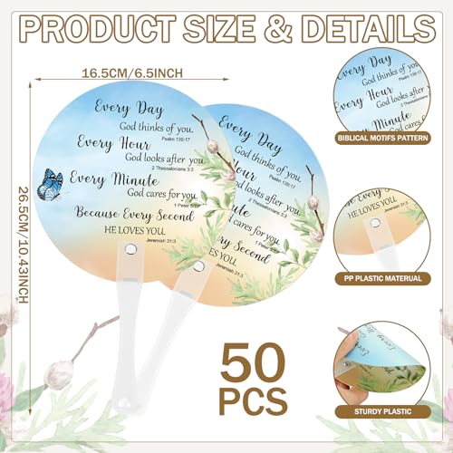 Church Handheld Fans Bulk Christian Inspiration Gifts,Butterfly - style: Butterfly