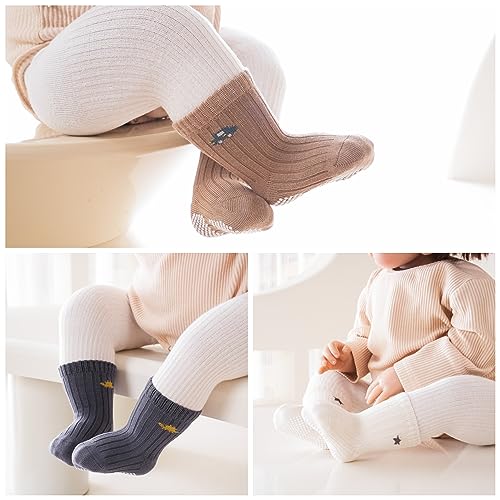 J Poqobog Baby Non Slip Grip Crew Socks,Toddler Boys Socks Girls Cotton - color: Boys, size: 12-24 Months