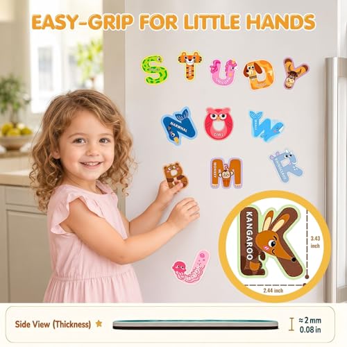 Alphabet Magnets ABC Magnets for Fridge Kids Magnetic Alphabet Letters