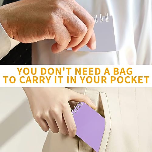 QiCheng 6pcs Pocket Notebook Mini Notepad Small Spiral Notebooks 3X5Inch - size: 6-brown