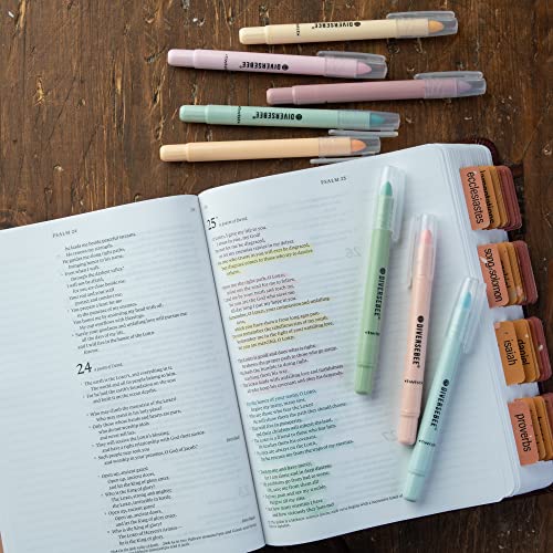 DIVERSEBEE Bible Highlighters and Pens No Bleed (Pastel) - color: Pastel
