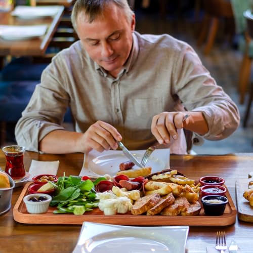 16" x 6.5" Large Wooden Serving Trays Long charcuterie Boards Rectangle Serving Platter for Cookie, Dessert, Food Dish Decorative Dinner Kitchen Tray Rectangle Cheese Board Snack Appetizer Plates - size: 16" × 6.5" × 0.8"
