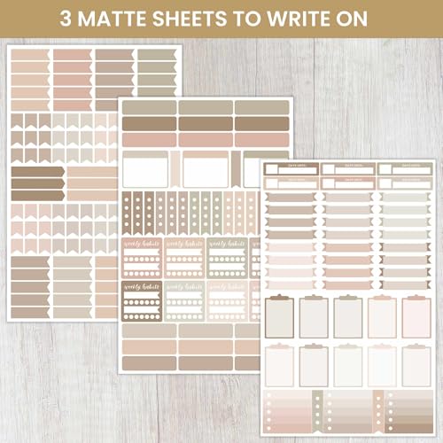 bloom daily planners Color Coding Planner Stickers - Muted Neutrals 1/4" Minimalist Dot Labels - Six Sheets, 1000+ Stickers Per Pack! - Aesthetic Boho - color: Aesthetic Boho