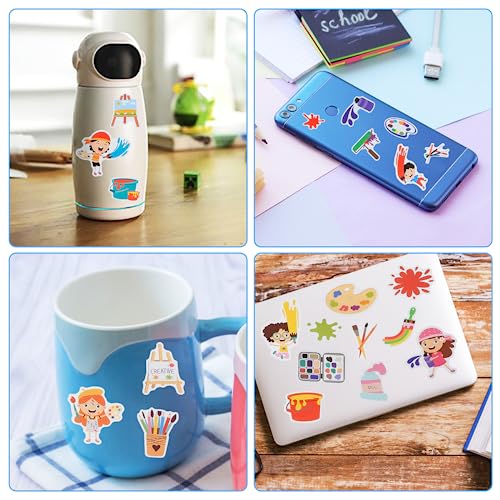 100 Pack Art Painting Stickers, Artistic Painting Party Favors Gifts, Birthday Decorations Gifts