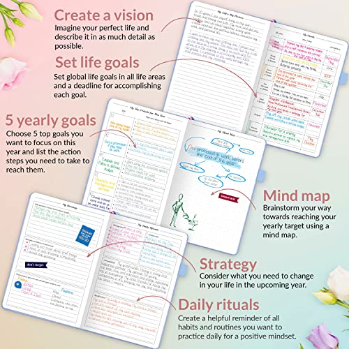 GoGirl Planner for Women, Undated Weekly Agenda Journal, Light Blue - color: Light Blue, size: A5 (5.8'' x 8.3'')