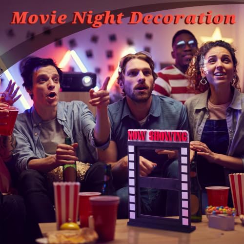 Weysat Movie Night Decor Now Showing Tabletop Sign for Home Theater - style: Now Showing