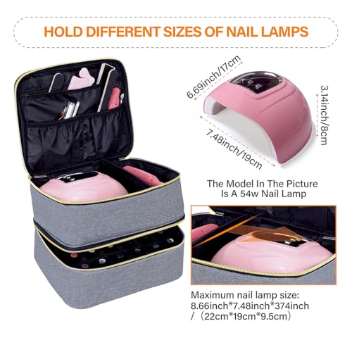 Nail Polish Organizer Holds 30 Bottles (15 ml/0.5 floz),Gray Gold - color: Gray Gold