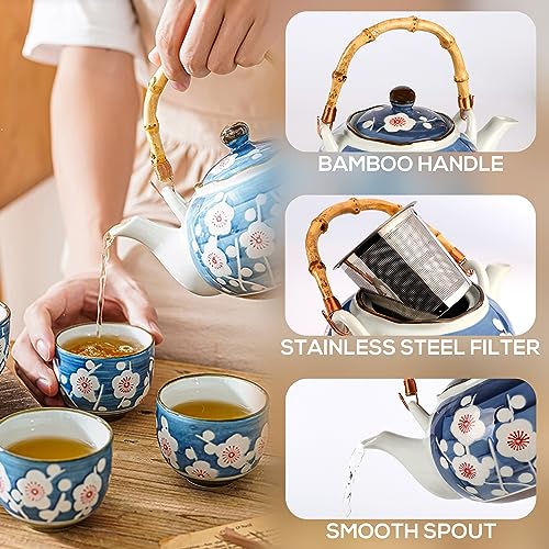 Japanese Tea Set, Japanese Style Porcelain Tea Sets for Adult