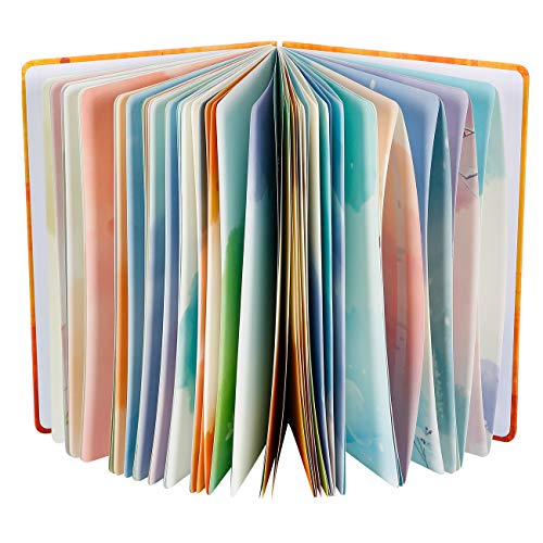 SIIXU Spiral Notebooks and Journals, Unique Personal Diary to Write in for Women and Girls, Pretty Unruled Paper Design, 6.8"x9.8", 128 Pages, Winter - color: Winter