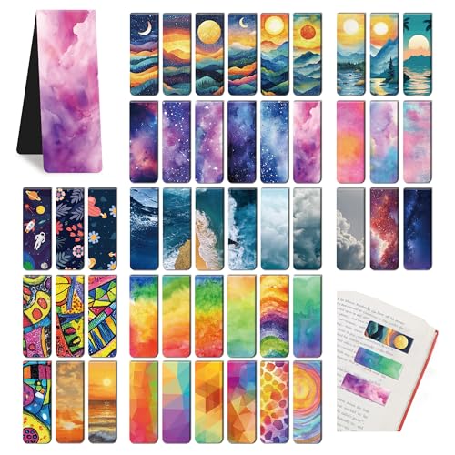 96Pack Magnetic Bookmarks for Reading,Women Men Teacher Book Lovers Gifts - style: multi-colored-01