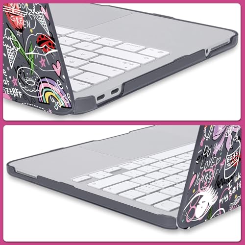 Graffiti Pattern Clear Black Case for 2026 MacBook Neo 13 Inch A3404 - color: Graffiti