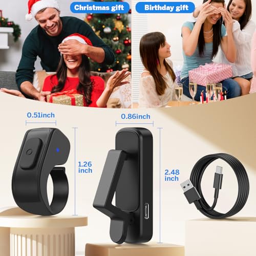 Page Turner Ring for Kindle,Remote Control for iPhone iPad Tablets eReaders - color: Black