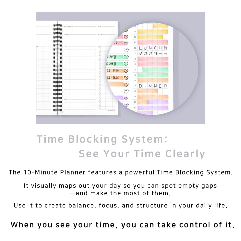 motemote 10 MINUTES PLANNER 100 Days - Undated Time Blocking Daily Planner - color: White