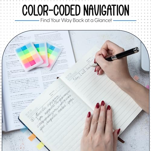 Essex Wares - 300 Pieces, 5 Bright Colors, Transparent Sticky Tabs - color: Bright Colors