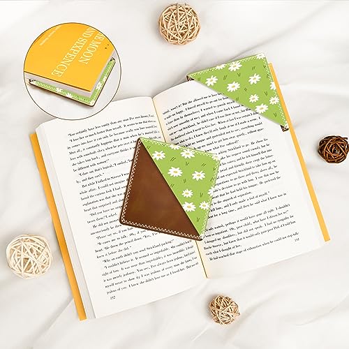 Personalized Leather Bookmarks, Fun & Cute Book Accessories for Reading Lovers, Unbreakable Page Markers for Women Men Girls Boys Student Teacher Kids Retirement Birthday Gifts (Lovely Flower) - color: Lovely Flower