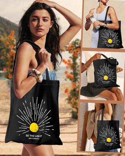 Miss Adola Canvas Tote Bag for Women with Inner Pocket - color: Be the Light