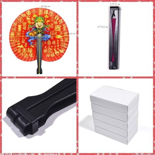 10 Pieces Chinese Paper Fans - color: Chinese FLS pattern, size: 10 PCS