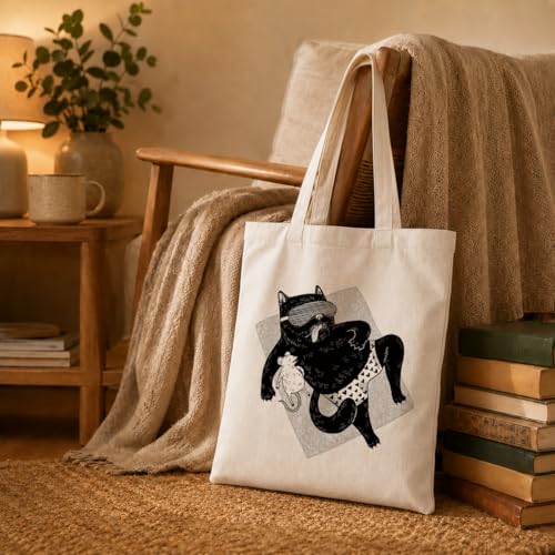 Funny Canvas Tote Bag, Reusable Shoulder Grocery Bag, Holiday Gift Bags for Friends, 13.7x15.7 inch - color: Style 11