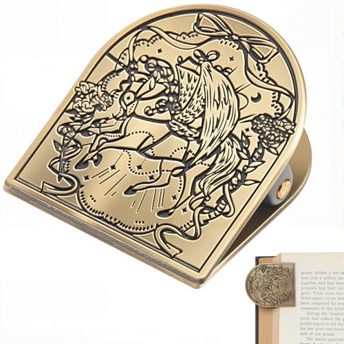 CRASPIRE Horse Carousel Journal Metal Clip Vintage Travelers Notebook Book Bill Binder Clips Holder Alloy Antique Bronze Decorative Travelers for TN Travelers Art Reading Decoration Accessories - style: Horse Carousel