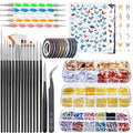 38pcs Nail Art Kit, Nail Design Tools Nail Art Brushes Set for DIY