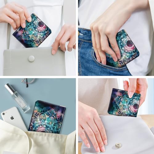 Squeeze Coin Purse Pouch Mini Coin Pocket Portable Change Wallet - color: Mandala, size: Mini (3.54"x3.2")