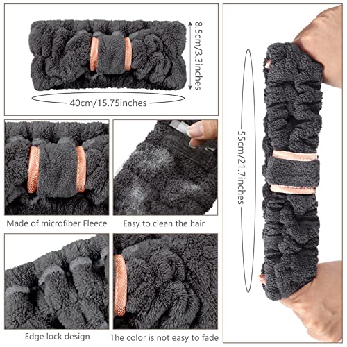WILLBOND Spa Headband for Washing Face,Black - color: Black