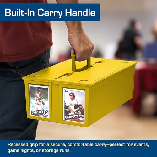 BCW Collectible Card Bin - Holds up to 1600 Cards - Yellow | Large Storage Box for Loose Trading Cards | Pokemon, MTG, and Storage Boxes - Single