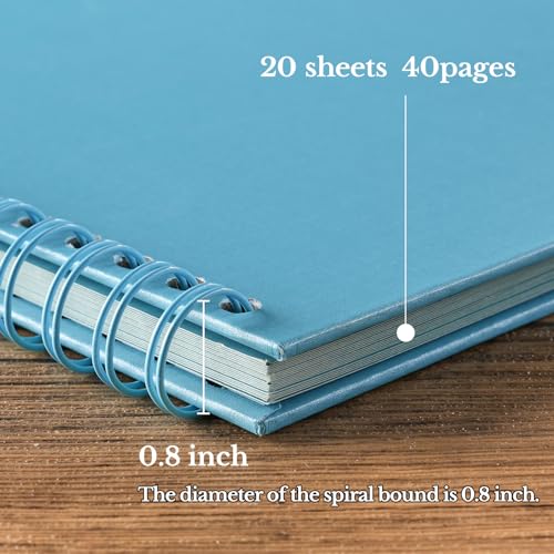 potricher 7 x 7 Inch Small DIY Scrapbook Photo Album 40 Pages, Blue - color: Blue, size: 7 Inch 40 Pages